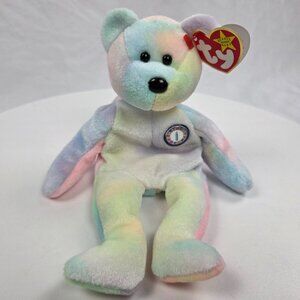 Ty Beanie Baby  B.B. the Birthday Bear (8.5 Inch) NWT Plush Stuffed Animal Toy